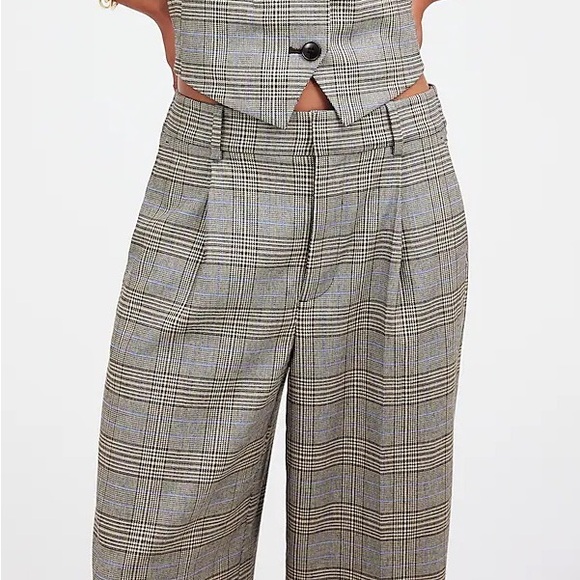 Madewell Slouchy Straight Pants in Yarn-Dyed Plaid in coper plaid - Picture 5 of 12